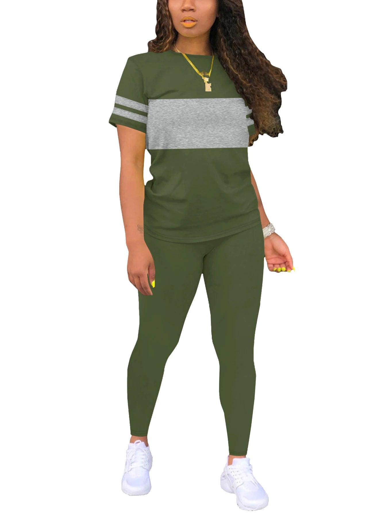 Women's Summer Casual Set Fashionable Comfortable Ensemble Ladies Clothing Outfit