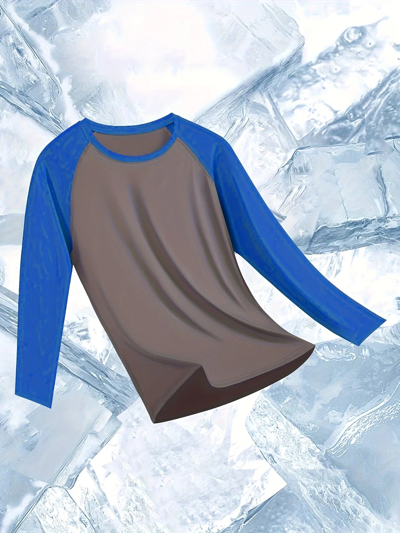 Men's quick drying workout tight fitting top, high elasticity cycling compression training suit