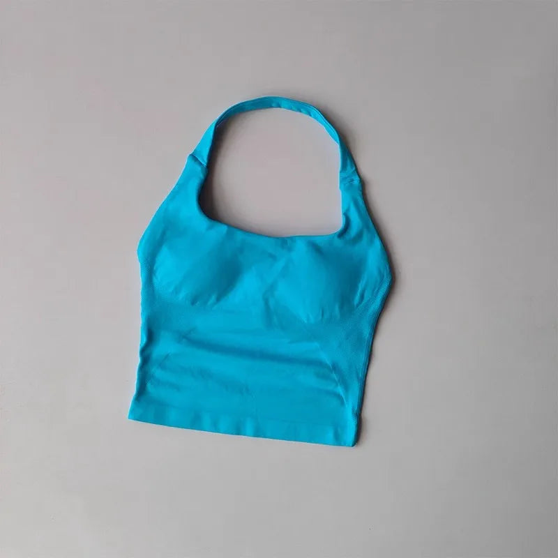 Halter Yoga Vest, Shockproof Running Sports, High-Strength Sports Underwear, Fitness, Pilates Suspender, Beautiful Back, Autumn