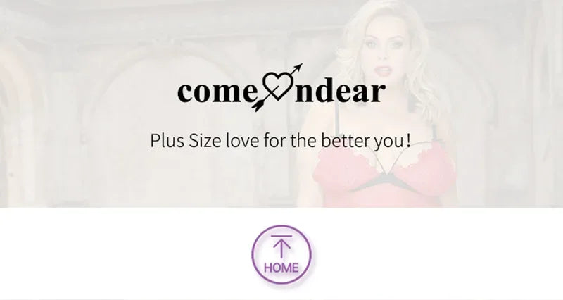 Comeondear Plus Size Babydoll Lace Robe Nightgown With Belts Queen Size Erotic Cardigan Lingerie Mesh Ribbons Sexy Lingerie Set