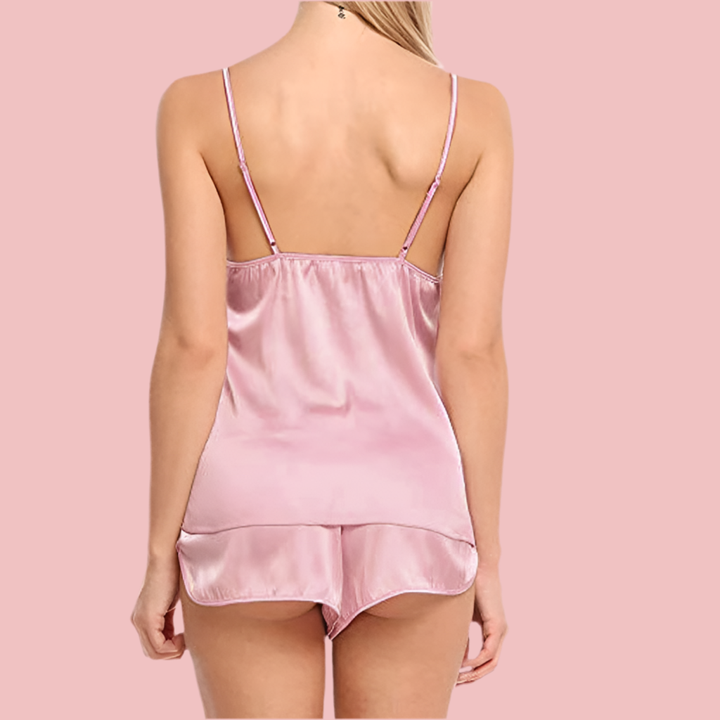 Women Sexy Pajamas See-through Nightclothes Sleepwear Camisole And Shorts Black Gray Comfortable Casual Summer