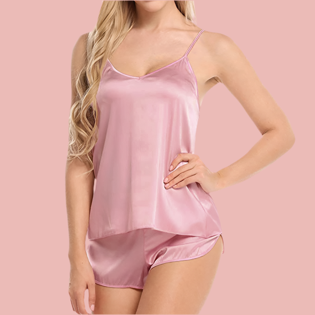 Women Sexy Pajamas See-through Nightclothes Sleepwear Camisole And Shorts Black Gray Comfortable Casual Summer