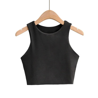 Summer Fashion Women Sexy Slim Tops O-neck Sleeveless Double Nylon Ladies Good Quality Tank Tops 6 Colors