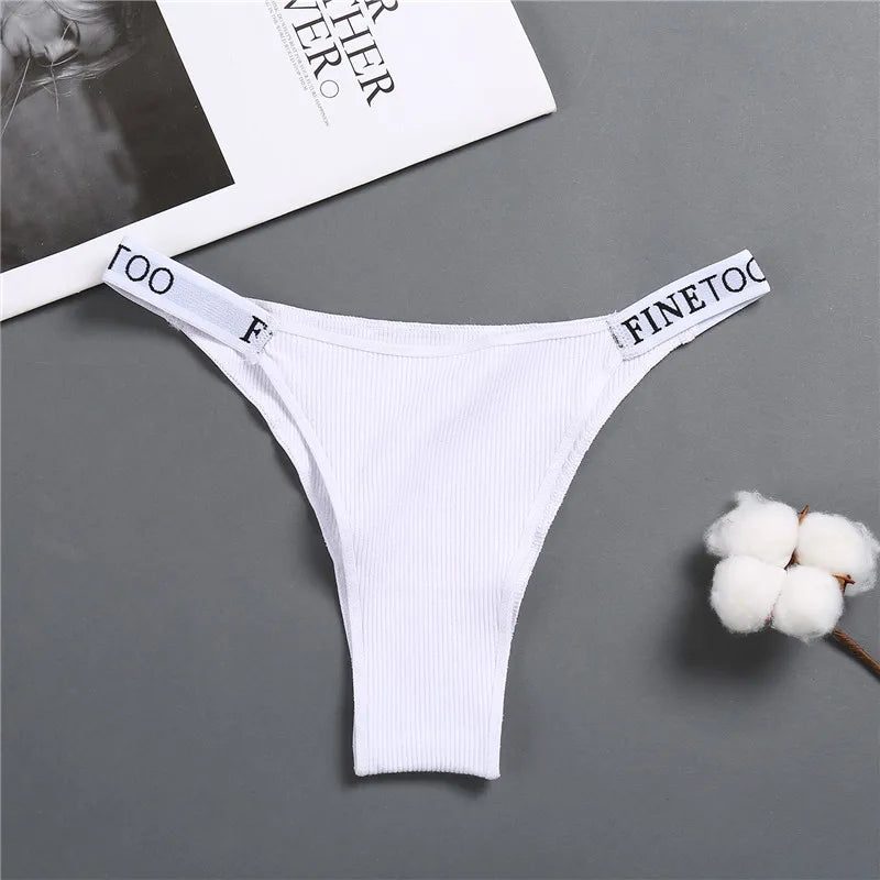5PCS/Set Sexy Lingerie Women Cotton Panties Finetoo Letter Low Waist Female Briefs Underwear Comfort Underpants Women Intimates