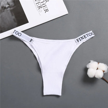 5PCS/Set Sexy Lingerie Women Cotton Panties Finetoo Letter Low Waist Female Briefs Underwear Comfort Underpants Women Intimates