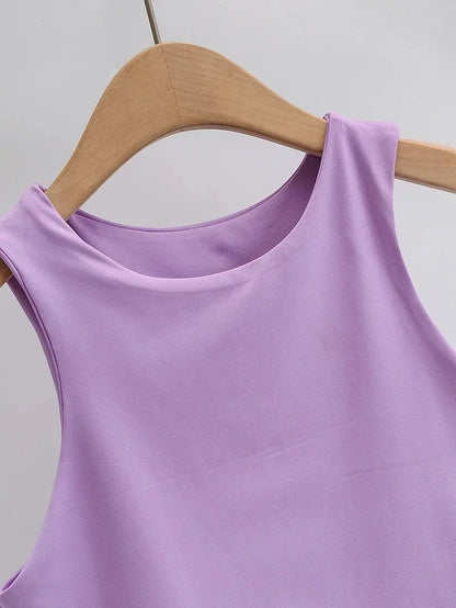 Summer Fashion Women Sexy Slim Tops O-neck Sleeveless Double Nylon Ladies Good Quality Tank Tops 6 Colors