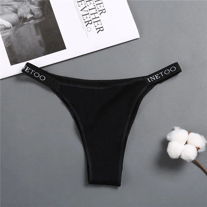 5PCS/Set Sexy Lingerie Women Cotton Panties Finetoo Letter Low Waist Female Briefs Underwear Comfort Underpants Women Intimates