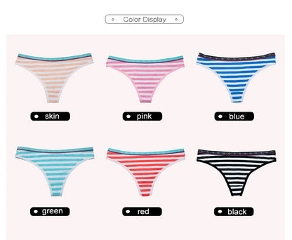 Sexy G-String Cotton Women's Panties Underwear for Women Ladies Thong T-back Briefs Girls Underpants Bikini Lingerie 3 Pcs/lot