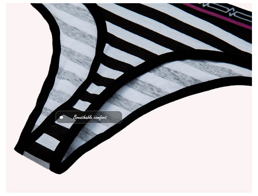 Sexy G-String Cotton Women's Panties Underwear for Women Ladies Thong T-back Briefs Girls Underpants Bikini Lingerie 3 Pcs/lot