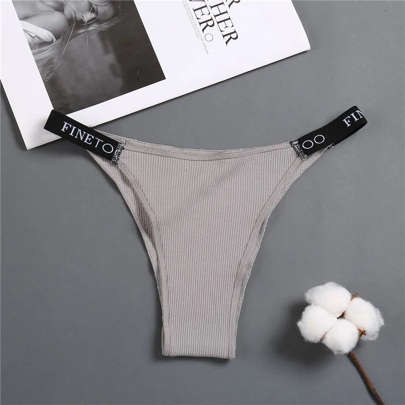 5PCS/Set Sexy Lingerie Women Cotton Panties Finetoo Letter Low Waist Female Briefs Underwear Comfort Underpants Women Intimates