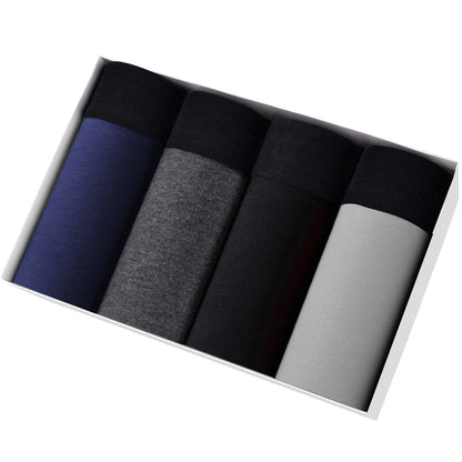 Boxer Shorts Men's Panties Homme Underpants Boxershorts Underwear for Man Cotton Male Couple Sexy Set Calecon Lot Soft Box 4pcs