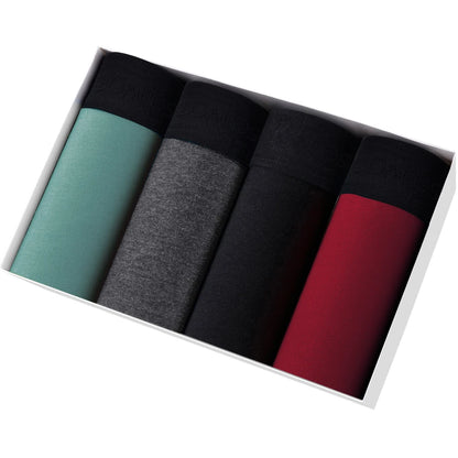 Boxer Shorts Men's Panties Homme Underpants Boxershorts Underwear for Man Cotton Male Couple Sexy Set Calecon Lot Soft Box 4pcs