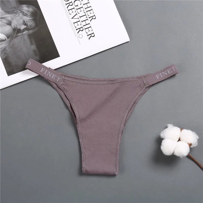 5PCS/Set Sexy Lingerie Women Cotton Panties Finetoo Letter Low Waist Female Briefs Underwear Comfort Underpants Women Intimates