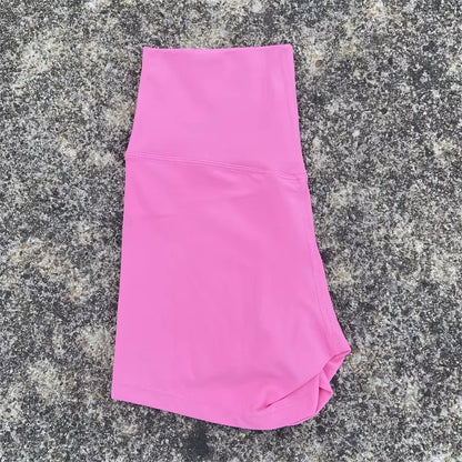 Sexy Solid Color High Waist Athletic Yoga Short Leg Cycling Women Fitness Sport Short Comprehensive Training Jogging Squat Proof