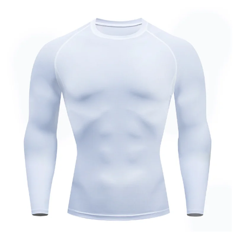 Men Bodybuilding Sports T-Shirt Quick Dry Running Shirt Long Sleeve Compression Top Gym T Shirt Men Fitness Tight Rashgad