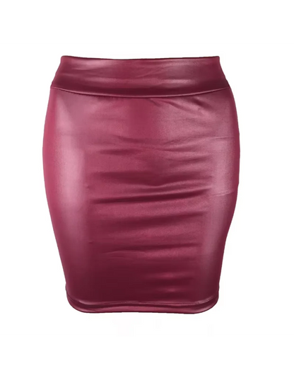 Leather Matte Slim Mini Sexy Fashion PU Hot Short High Waist Skirt Korean Nightclub Streetwear Wholesale Clothes 7ST