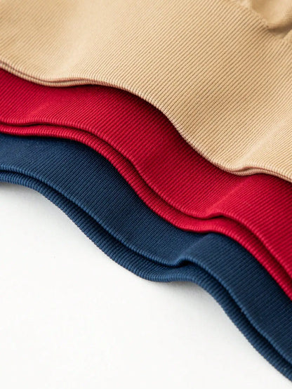 Women's high-waisted yoga sports pants three-point trousers leggings seamless high-elastic tights running fitness pants