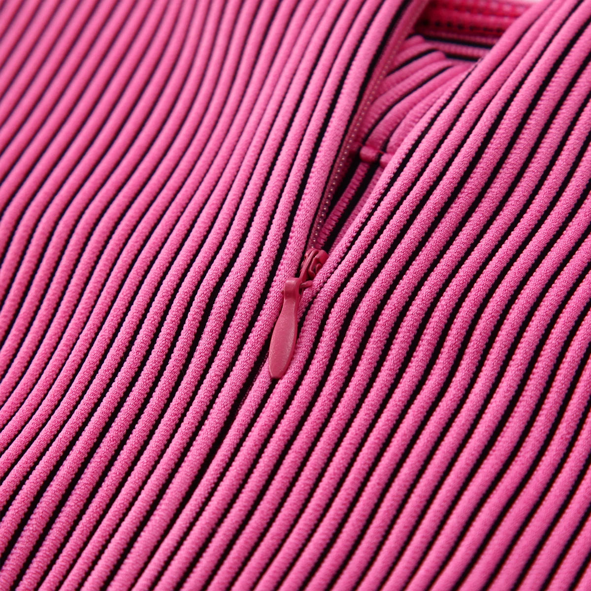 Hanging Neck Hollow Dress Stretch Pit Slim-fit Long-sleeved Hip Mid-length Dress Fashion Commuter Women's Clothing