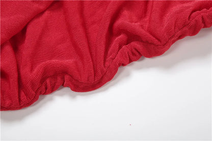 Weird Puss Halter Ruched Dress Women Sexy Whip Knot Backless Patchwork Elegant Stretch Christmas Peach Hip Birthday Mini Bodycon