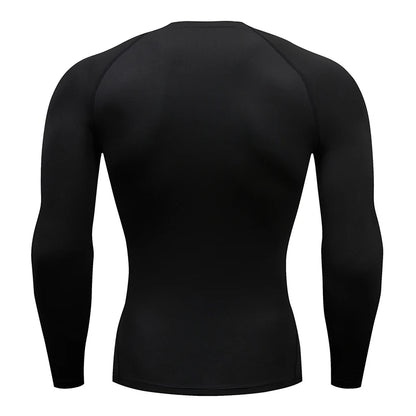 Men's Long Sleeve Compression Shirt, Running Gym Fitness T-Shirt, Athletic Sweatshirt Tops