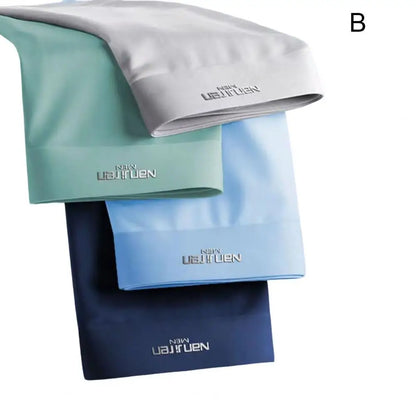 4pcs Boxer Shorts Men's Ice Silk Underwear Cool Underpants Breathable Sexy Thin Panties U Convex Lingerie Wholesale Lots L-6XL