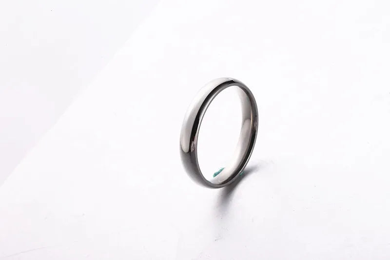 Simple 6mm Titanium Ring Women Men Prevent Allergy High Polished Wedding Rings Stainless Steel Couple Finger Jewelry Gifts
