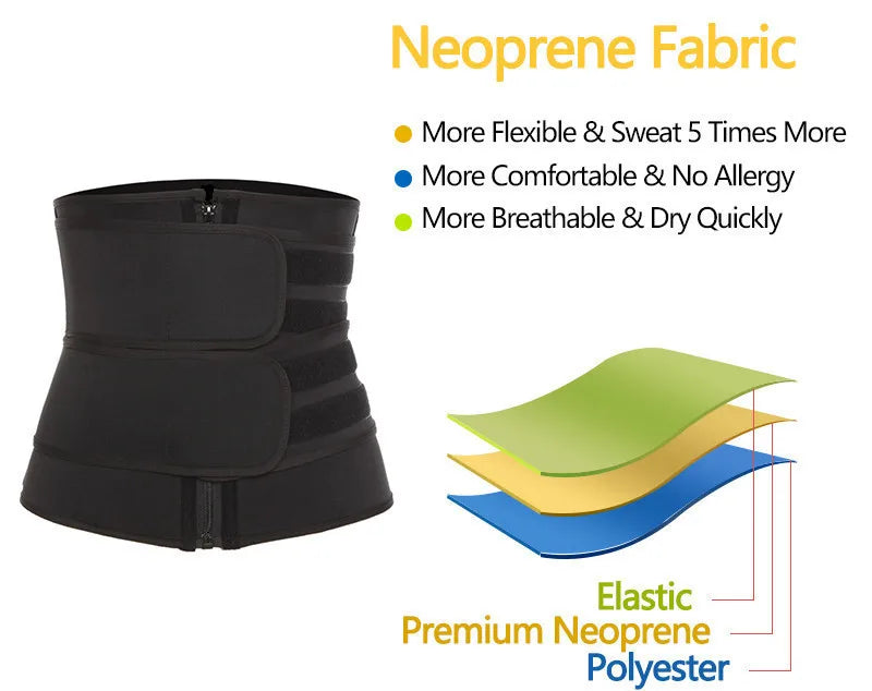 Waist Trainer Slimming Body Shaper Fitness Belt Weight Loss Fat Burning Sport Girdle Sweat Trimmer Workout Cincher Shapewear