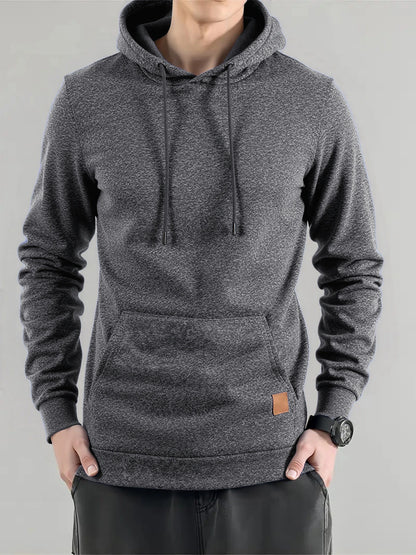 Sweatshirt New Spring Autumn Streetwear Fashion Outwear Men's Solid Color Hooded Hoodies Casual Loose Fleece Coats Men Clothing