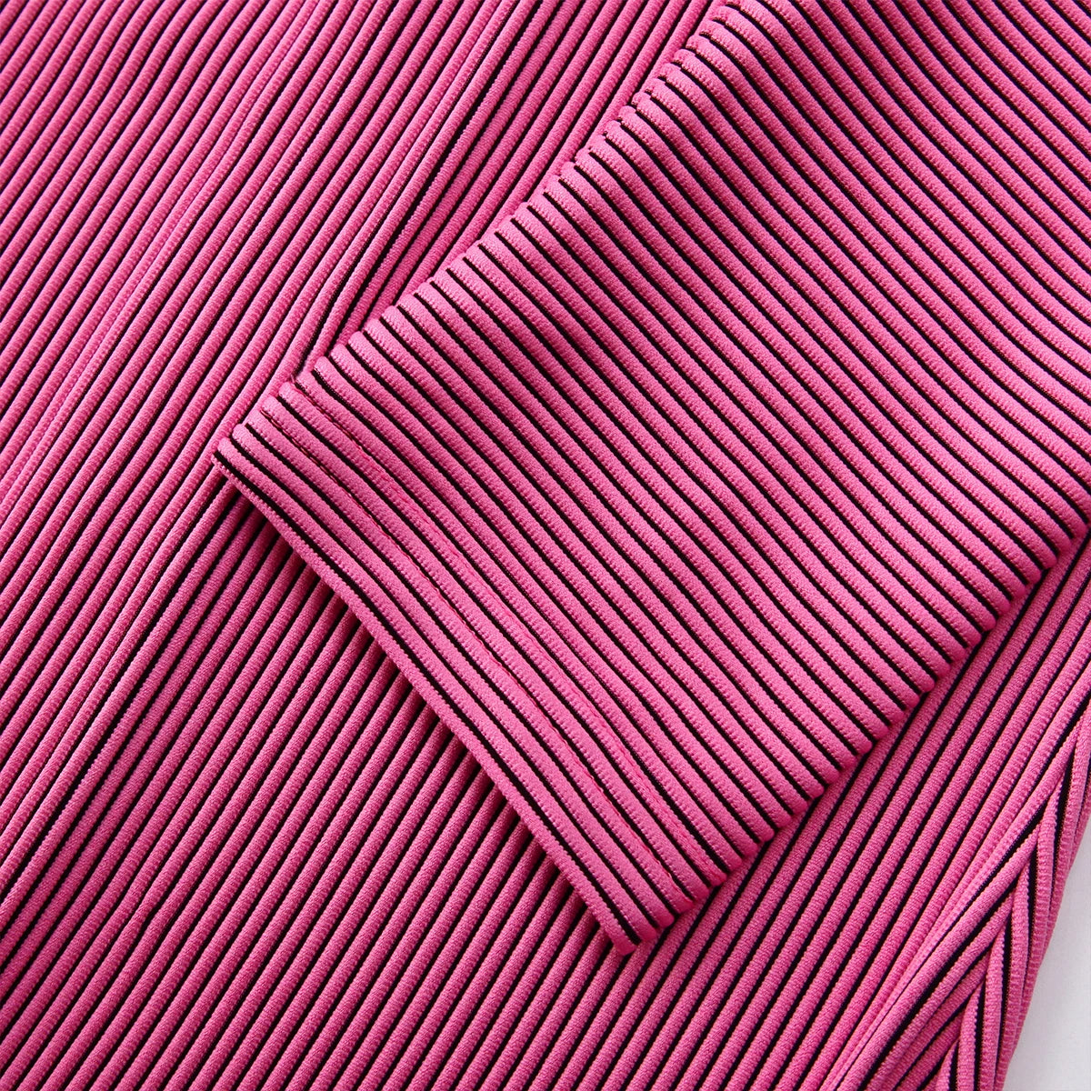 Hanging Neck Hollow Dress Stretch Pit Slim-fit Long-sleeved Hip Mid-length Dress Fashion Commuter Women's Clothing