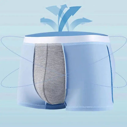 4pcs Boxer Shorts Men's Ice Silk Underwear Cool Underpants Breathable Sexy Thin Panties U Convex Lingerie Wholesale Lots L-6XL