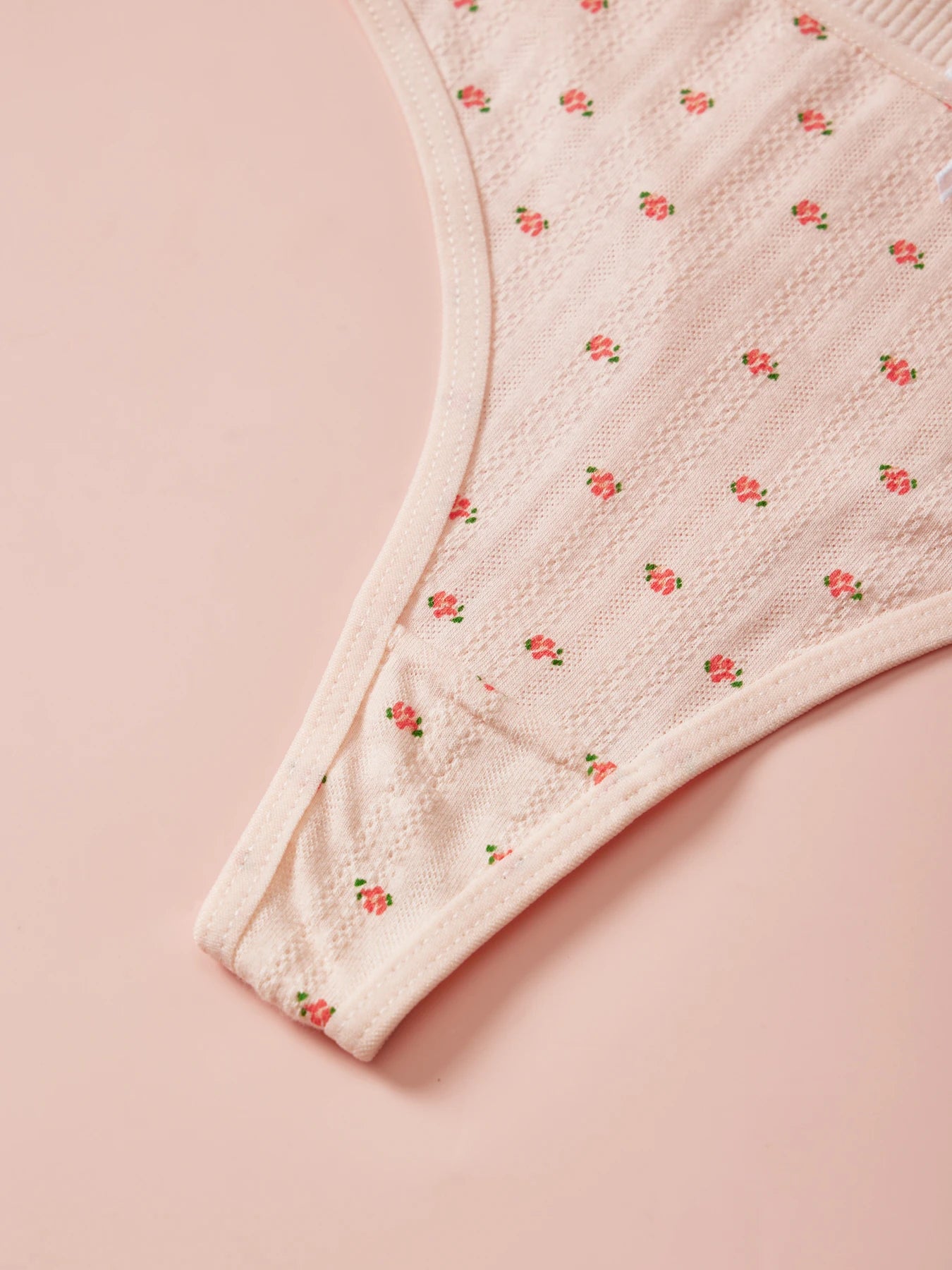 Sexy Women's Cotton Thong Panties 5pcs Low Rise Soft Comfortable Underwear Breathable Ladies Panties Bowknot for Everyday Wear