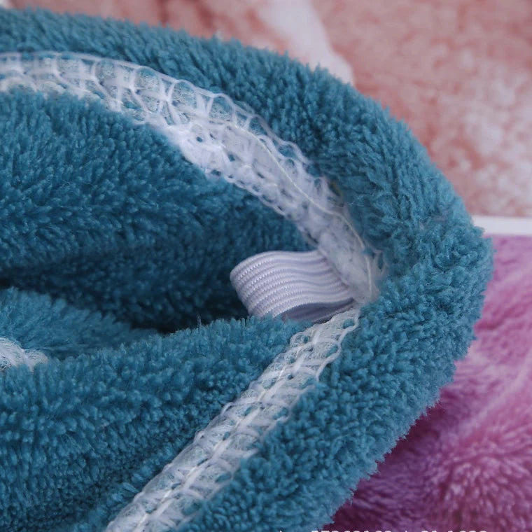 1Pc Embroidery Style Hair Drying Cap, Coral Fleece Thickened Hair Towel for Bathroom, Women's Absorbent Quick Drying Shower Cap,