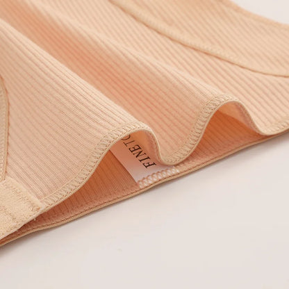 Women's Cotton Panties Sexy Underpants Low Waist Female 4PCS Briefs Finetoo Letters Thong Solid Color Intimate Lingerie M-XL