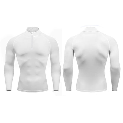 Compression Long Sleeve Polo Shirts Mens Running T-shirts Trainning & Exercise Gym Sportswear Quick Dry Fitness Sports Tshirt