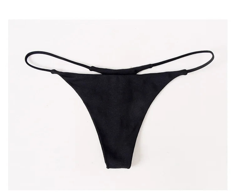 Sexy thong low waist lingerie for women underwear thin belt double layer bikini cotton  panties lenceria femenina tangas mujer