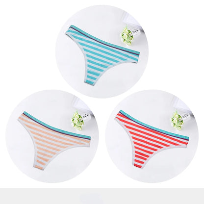 Sexy G-String Cotton Women's Panties Underwear for Women Ladies Thong T-back Briefs Girls Underpants Bikini Lingerie 3 Pcs/lot