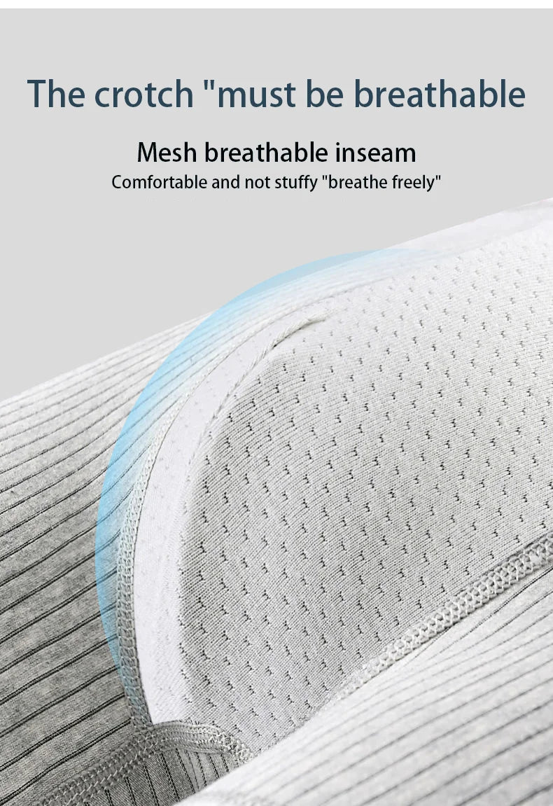 Men's boxer underwear Soft, breathable and comfortable men's briefs Striped trendy personality casual loose boxers