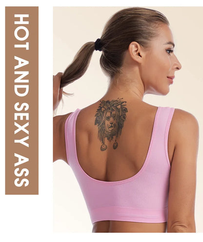 S-7XL Plus Size Thin Non-underwire Bra Zero Bondage Women's UnderwearSports Yoga Wireless Vest Seamless adjustable Brassiere