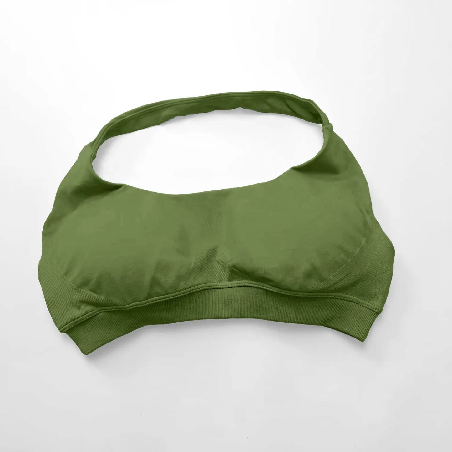 NCLAGEN Impact Sports Bra Women Seamless Halter Top High Support Push-up Open Back Gym wear Fitness Yoga Workout underwear