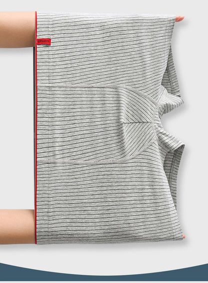 Men's boxer underwear Soft, breathable and comfortable men's briefs Striped trendy personality casual loose boxers