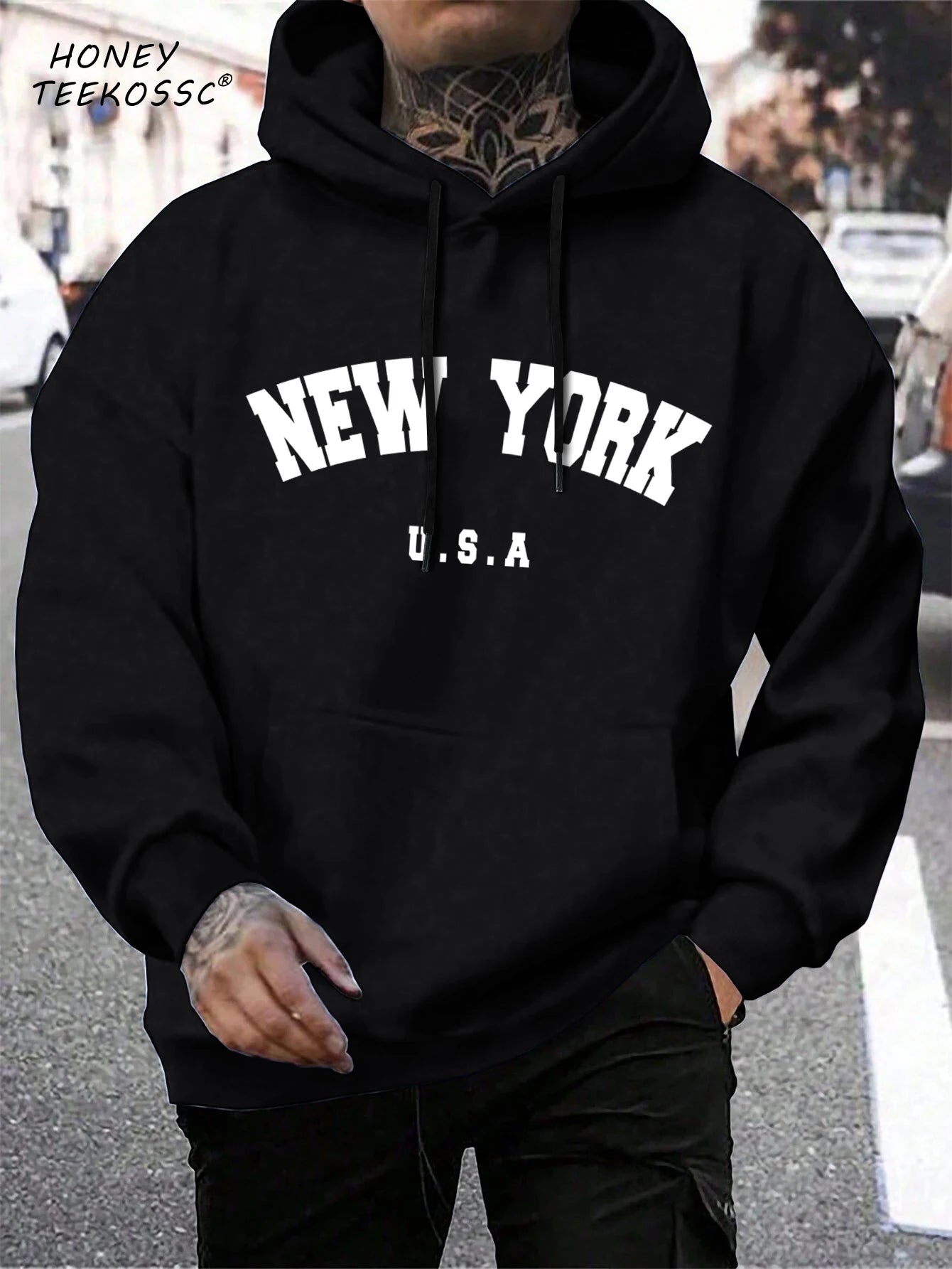 Brooklyn Est 1998 New York Printing Men Hoodies Harajuku Crewneck Hoodie Fashion Oversize Hoody Autumn Comfortable Tracksuit