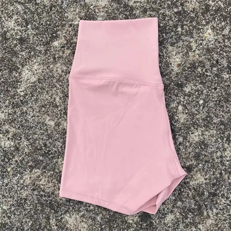 Sexy Solid Color High Waist Athletic Yoga Short Leg Cycling Women Fitness Sport Short Comprehensive Training Jogging Squat Proof