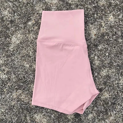Sexy Solid Color High Waist Athletic Yoga Short Leg Cycling Women Fitness Sport Short Comprehensive Training Jogging Squat Proof