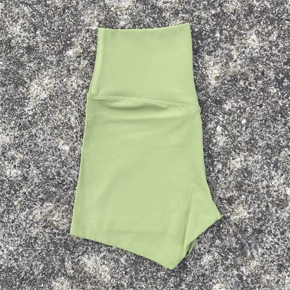 Sexy Solid Color High Waist Athletic Yoga Short Leg Cycling Women Fitness Sport Short Comprehensive Training Jogging Squat Proof