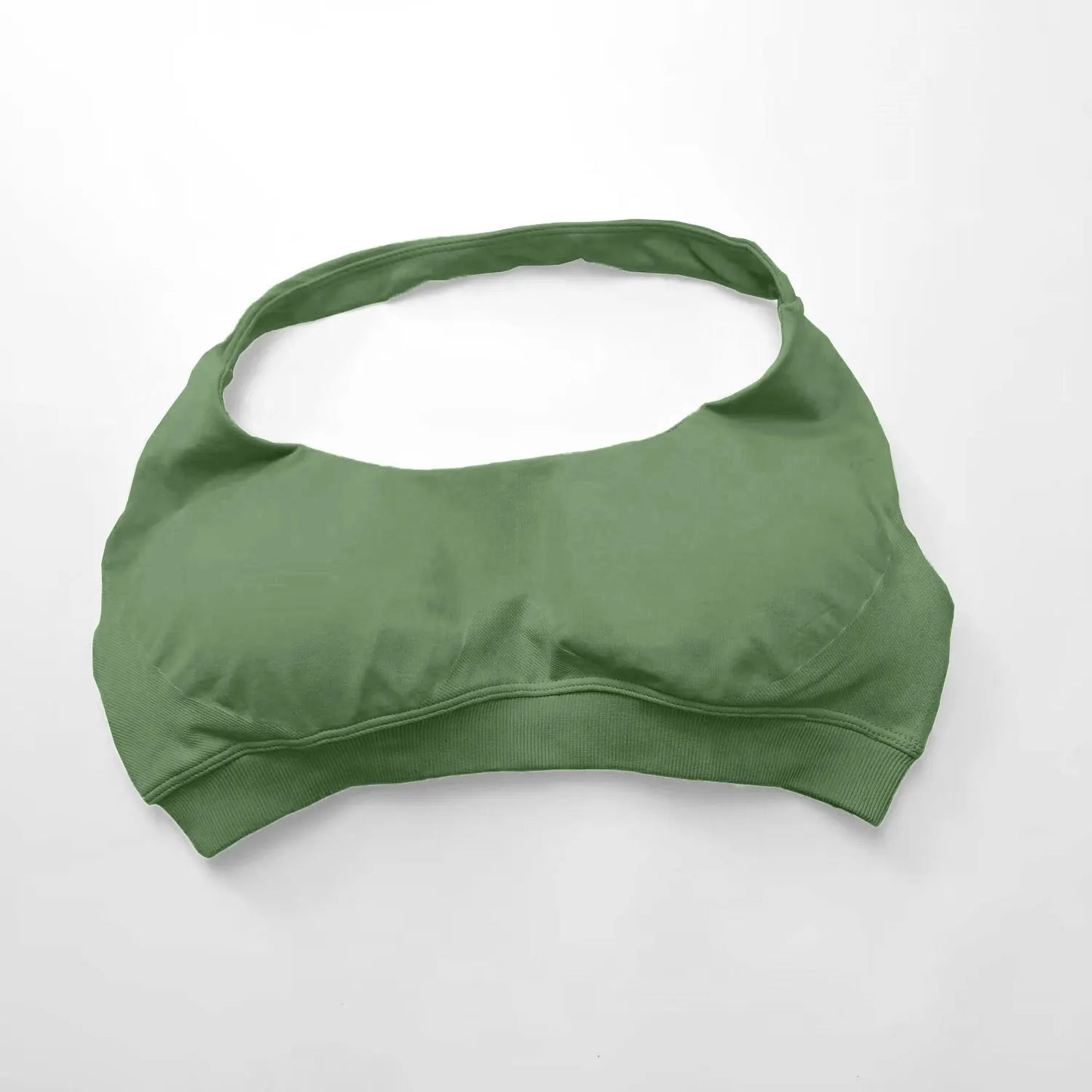 NCLAGEN Impact Sports Bra Women Seamless Halter Top High Support Push-up Open Back Gym wear Fitness Yoga Workout underwear