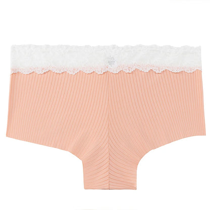 TrowBridge Women's Panties Seamless Silk Satin Underwear Lace Hollow Out Woman Boxers Breathable Lingerie Cozy Sports Boyshorts