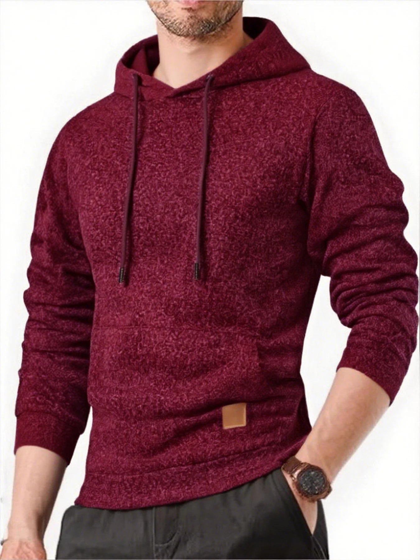 Sweatshirt New Spring Autumn Streetwear Fashion Outwear Men's Solid Color Hooded Hoodies Casual Loose Fleece Coats Men Clothing