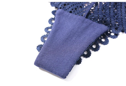 Meet'r Women Sexy Lace Panties Low-waist G String Thong Underwear Female Hollow Out Transparent Temptation Lingerie