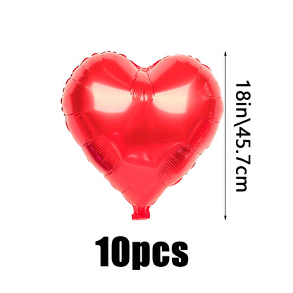 407pcs red "love" letter balloon set, 18-inch heart-shaped balloon rose petals Valentine's Day party, anniversary decoration