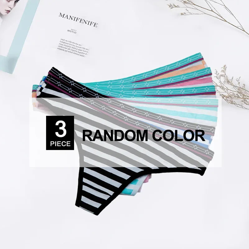 Sexy G-String Cotton Women's Panties Underwear for Women Ladies Thong T-back Briefs Girls Underpants Bikini Lingerie 3 Pcs/lot
